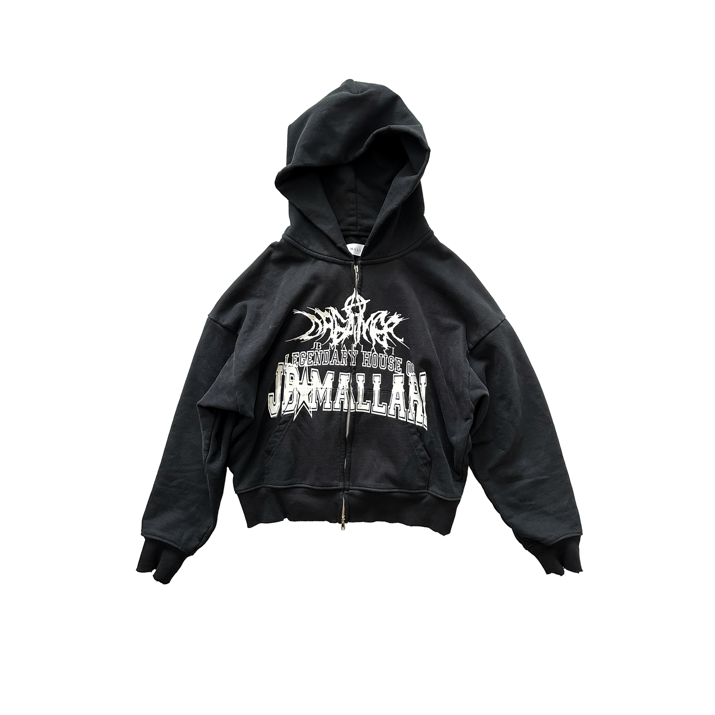 BLEACHER ZIP HOODIE IN WASHED BLACK