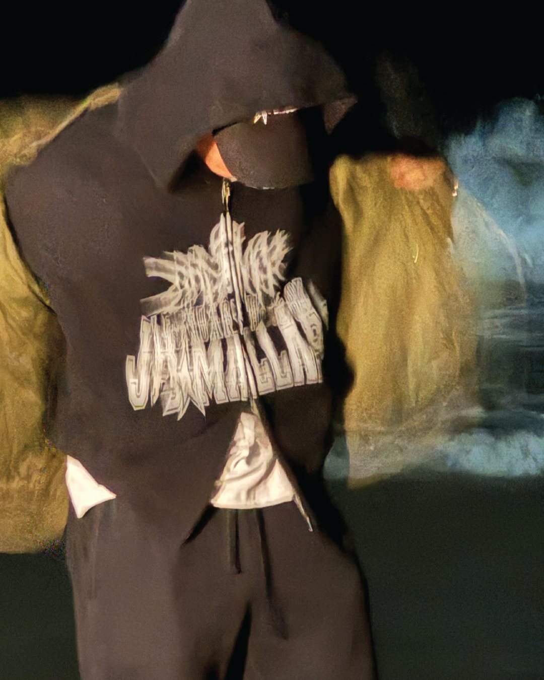 BLEACHER ZIP HOODIE IN WASHED BLACK