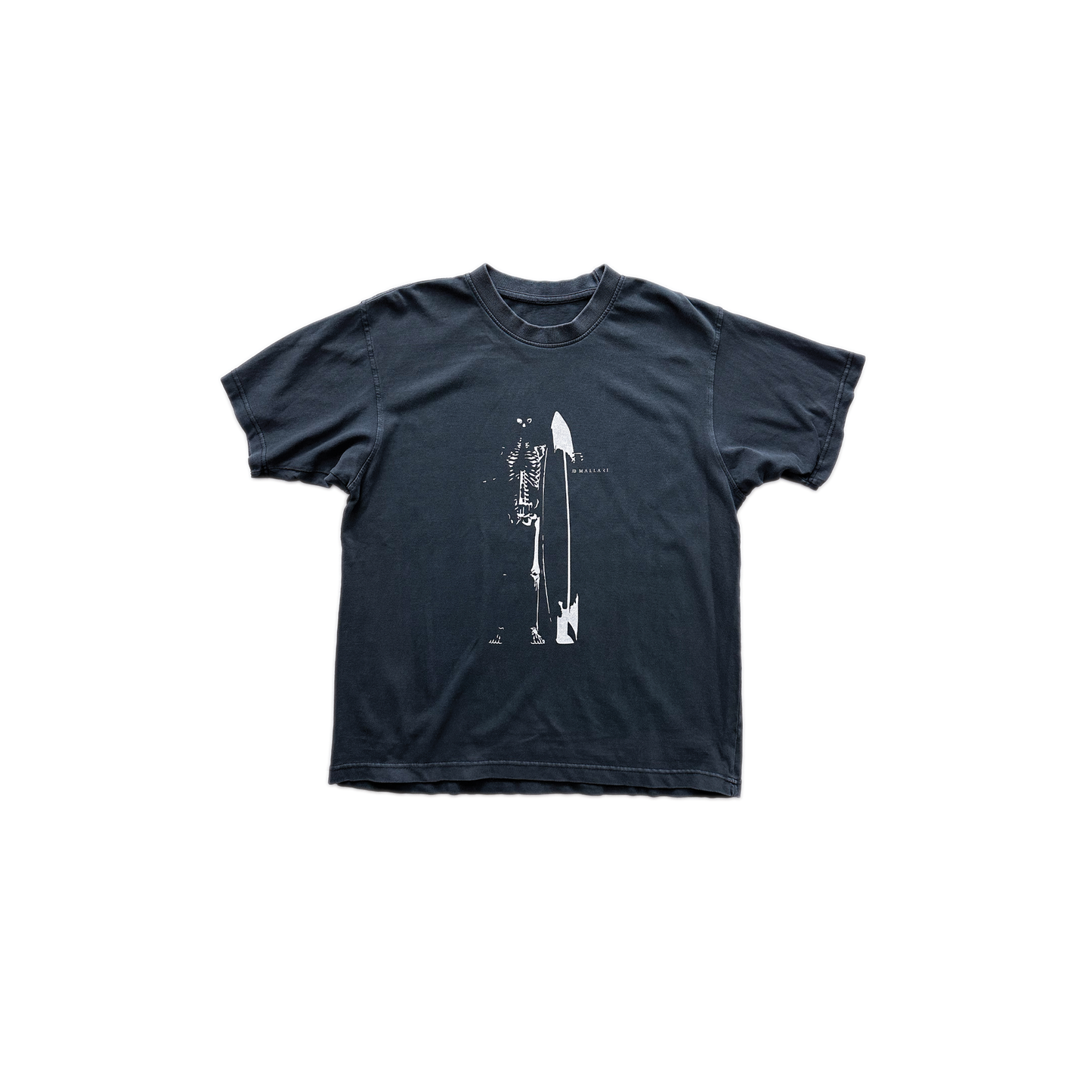 SKELETON SURFER TEE IN VINTAGE BLACK