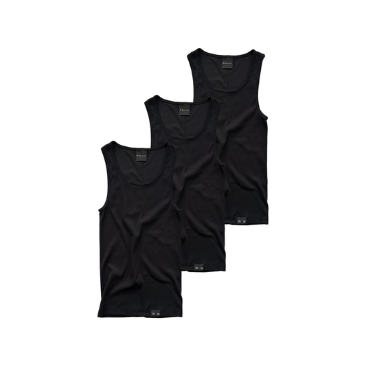 3 PACK JBM CLASSIC RIB TANK TOP IN BLACK