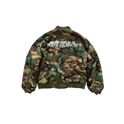VINTAGE REVERSIBLE BOMBER IN CAMO